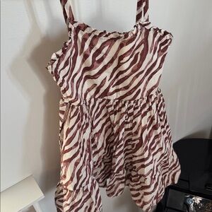 Janie and Jack - girls Zebra Print Sleeveless Dress - size 6